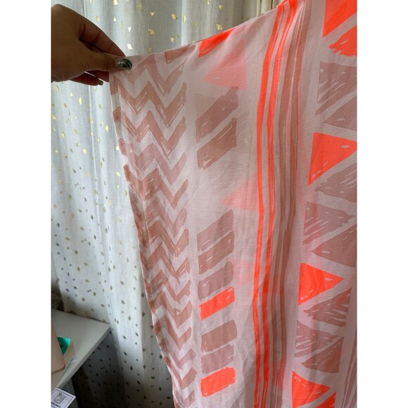 MRP Mr Price Embellished Trim Sheer Tribal Print Kaftan Swim Cover Up One Size - Picture 3 of 7